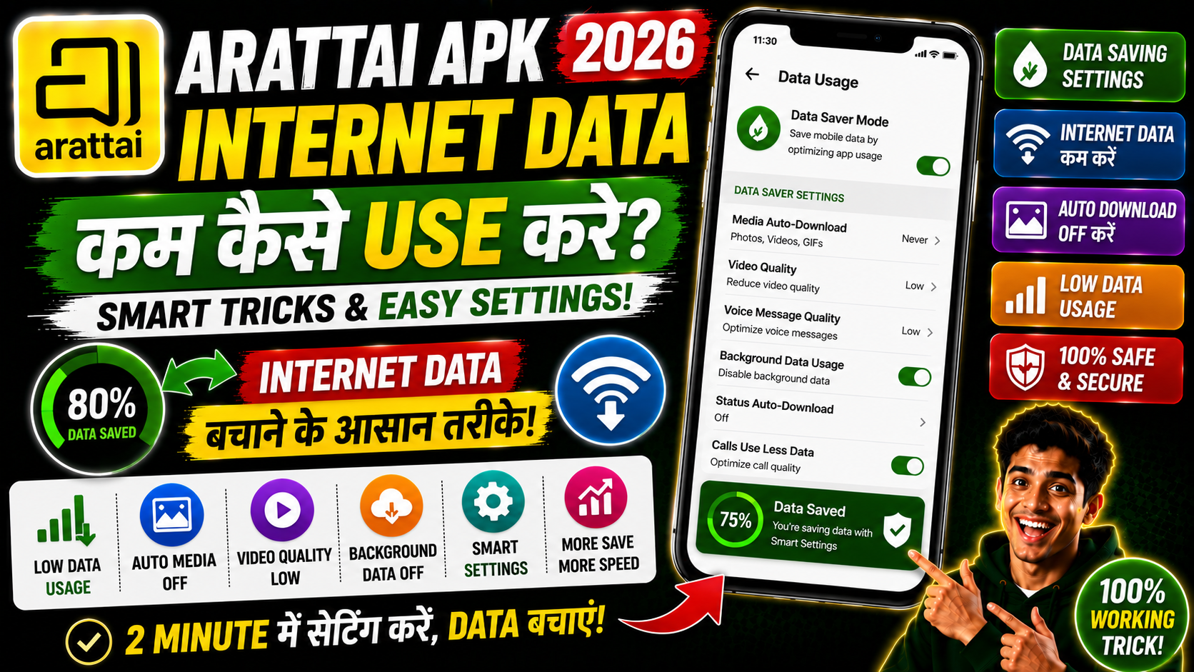 Arattai APK Internet Data Kam Kaise Use Kare 2026