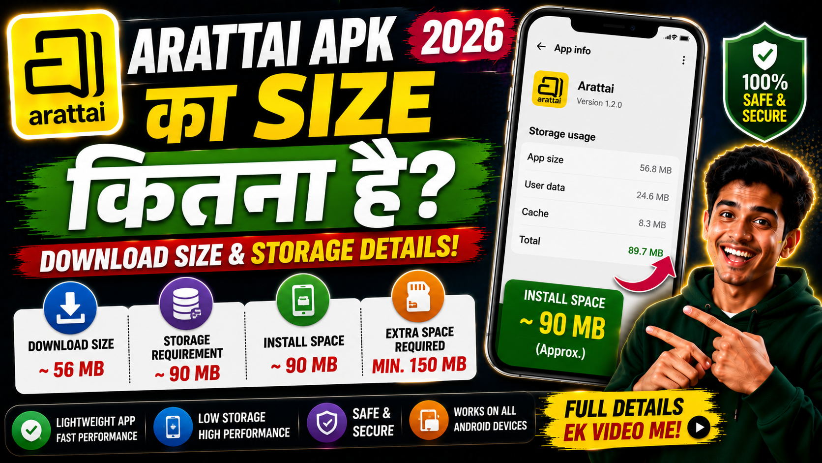 Arattai APK Ka Size Kitna Hai 2026