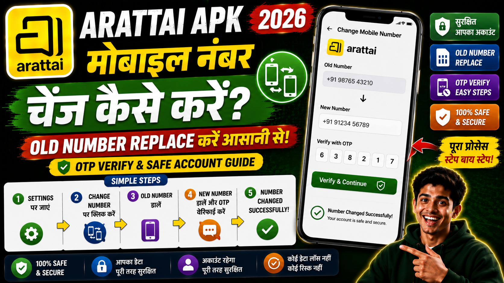 Arattai APK Mobile Number Change Kaise Kare 2026
