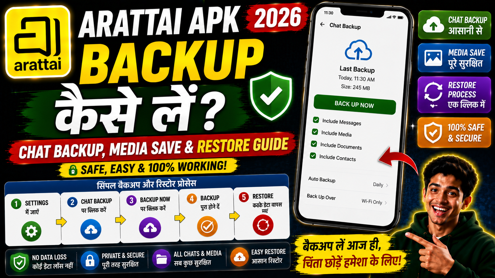 Arattai APK Ka Backup Kaise Le 2026