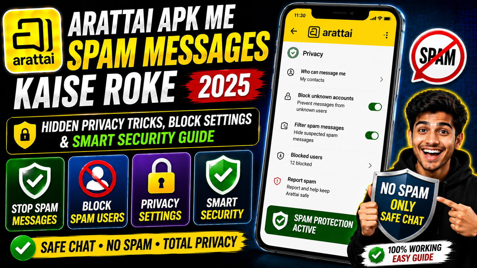 Arattai APK Me Spam Messages Kaise Roke 2025