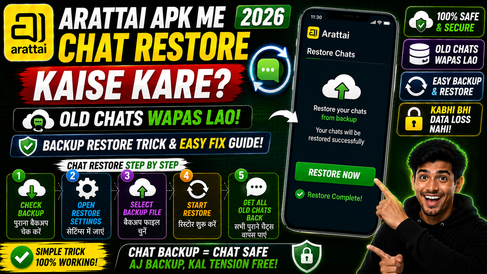 Arattai APK Me Chat Restore Kaise Kare 2026